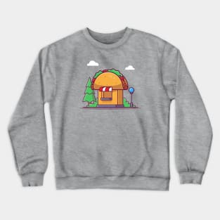 Taco Shop Cartoon Illustration Crewneck Sweatshirt